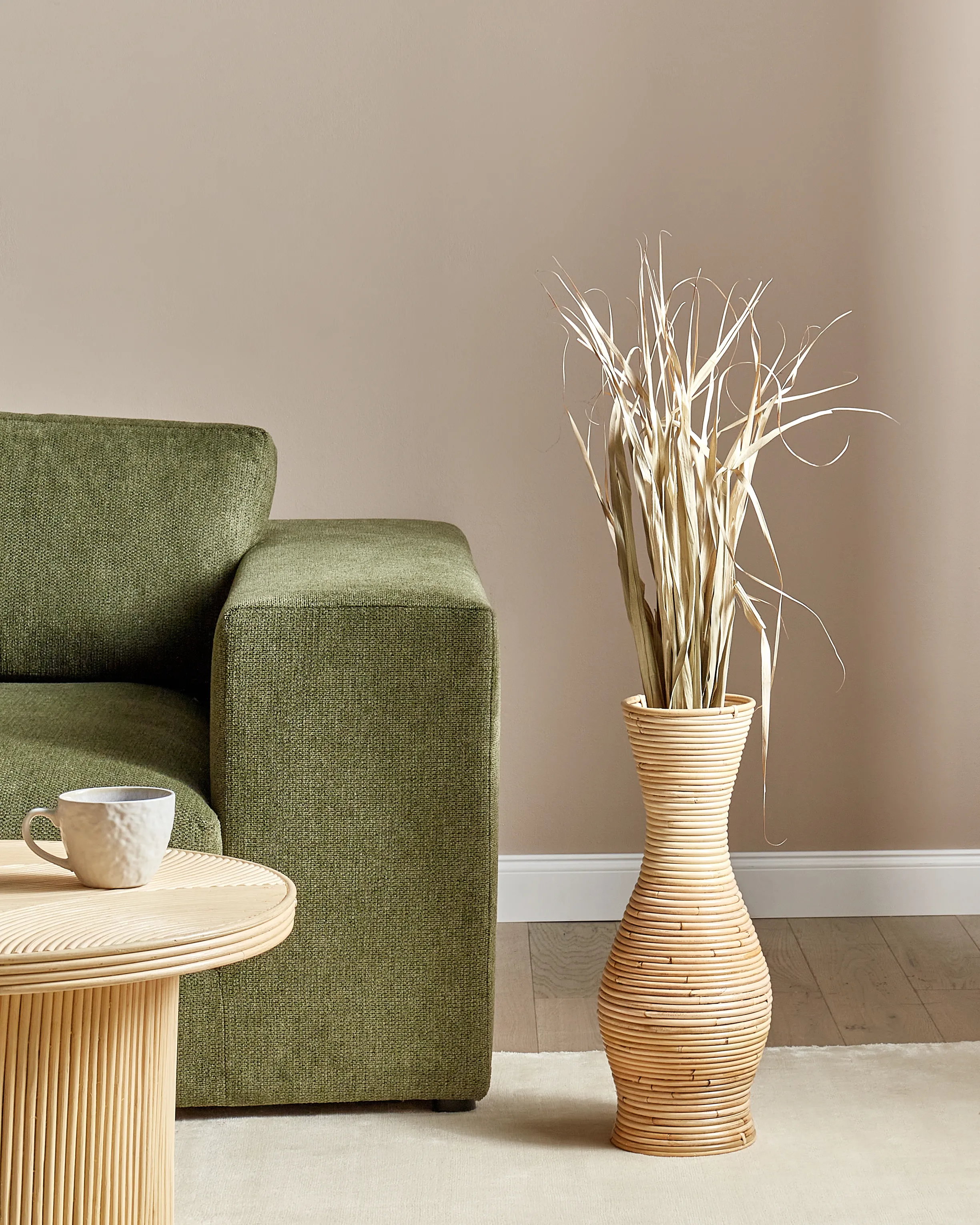 Decoratieve vaas TRINISA Rotan 50 cm Natuurlijk