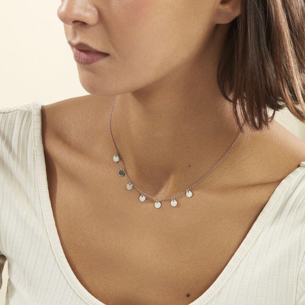 Collier Ragavi Argent Blanc
