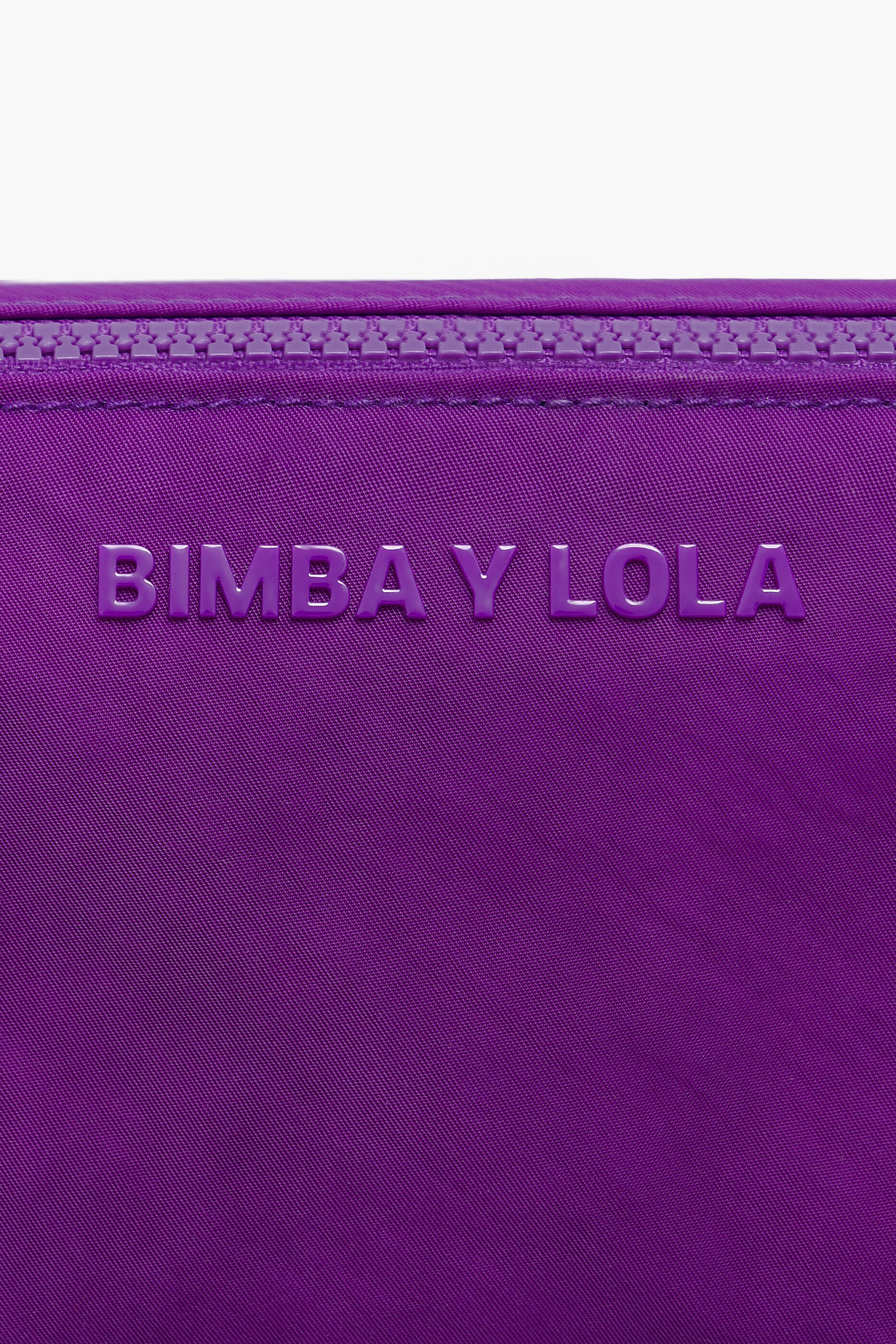 Nécessaire trapezoidal, tamanho G, náilon, violeta