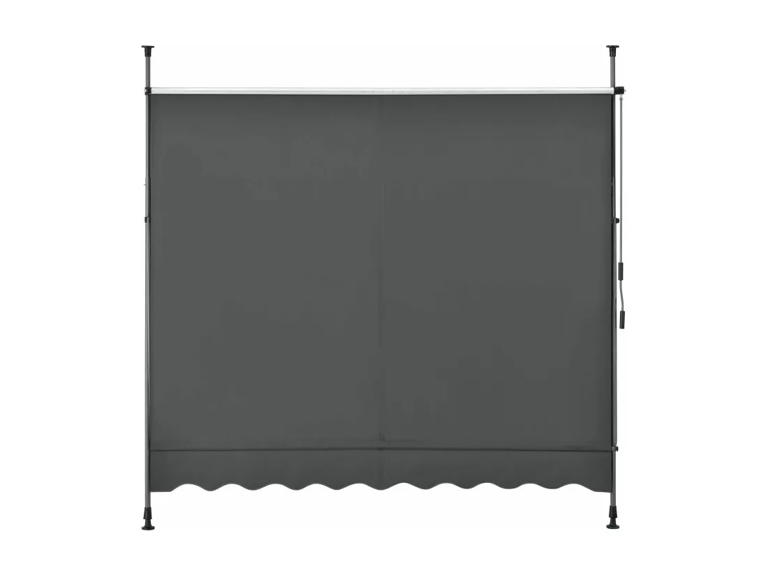 Brise-soleil pare-soleil métal et métal grise 400 x 120 x 300 cm 03_0001120