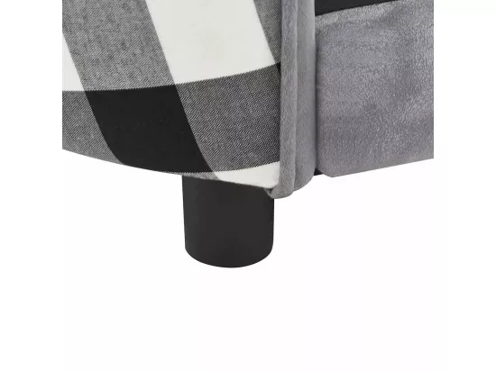 Canapé pour chien Gris 68x38x38 cm Peluche