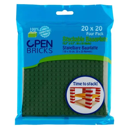 Open Bricks Baseplate 20x20 olive green 4