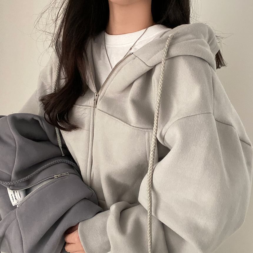 palajana - Effen cropped hoodie met rits