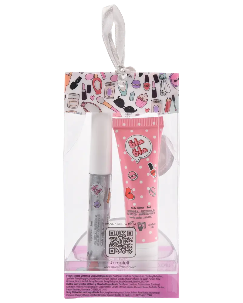 CREATEit Lipgloss og body glitter - ass. varianter