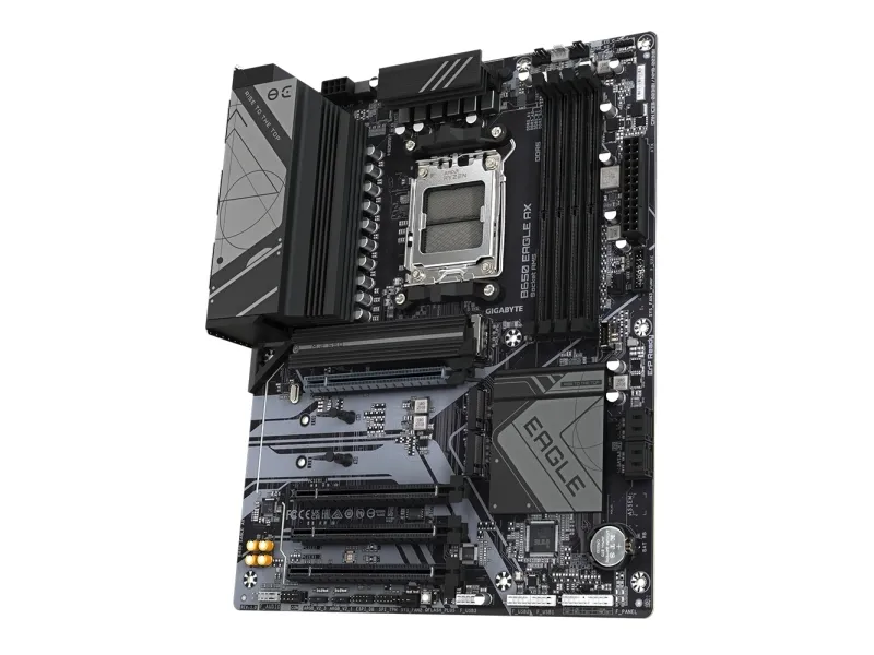 Gigabyte B650 EAGLE AX - Bundkort - ATX - Socket AM5 - AMD B650 Chipset - USB-C 3.2 Gen 1, USB 3.2 Gen 2, USB 3.2 Gen 1 - Gigabit LAN - onboard grafik (CPU påkrævet) - HD Audio (8-kanaler)