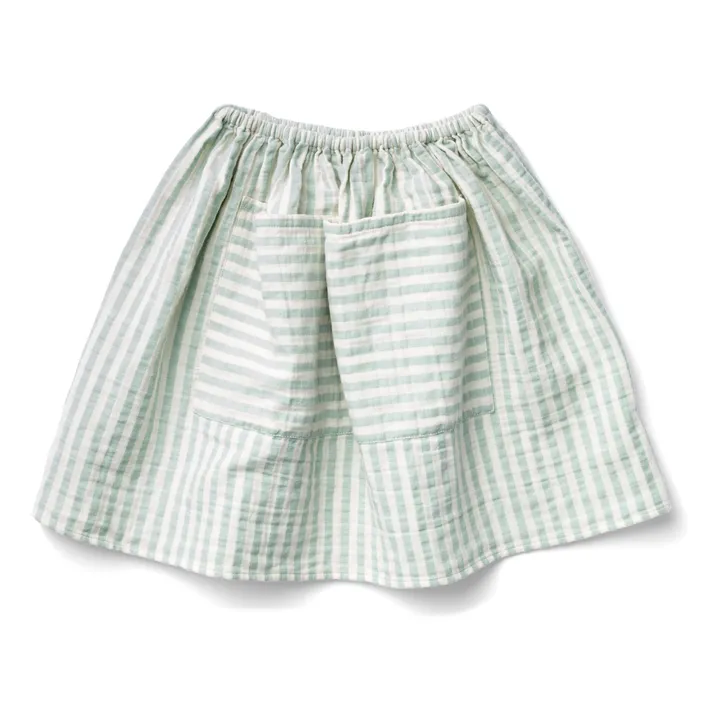 Soor Ploom Jupe Rayée Emelia | Vert d'eau