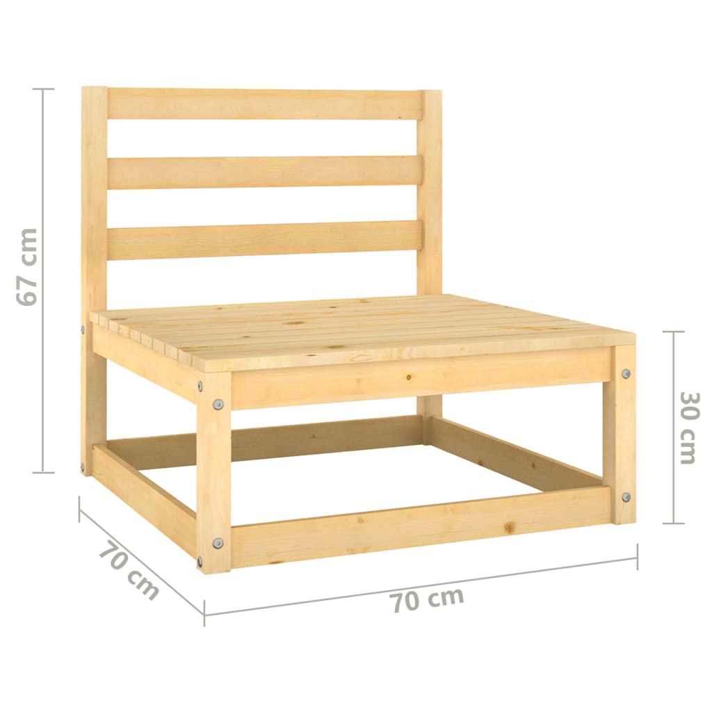 Salon de jardin meuble d'extérieur ensemble de mobilier 12 pièces avec coussins bois de pin massif