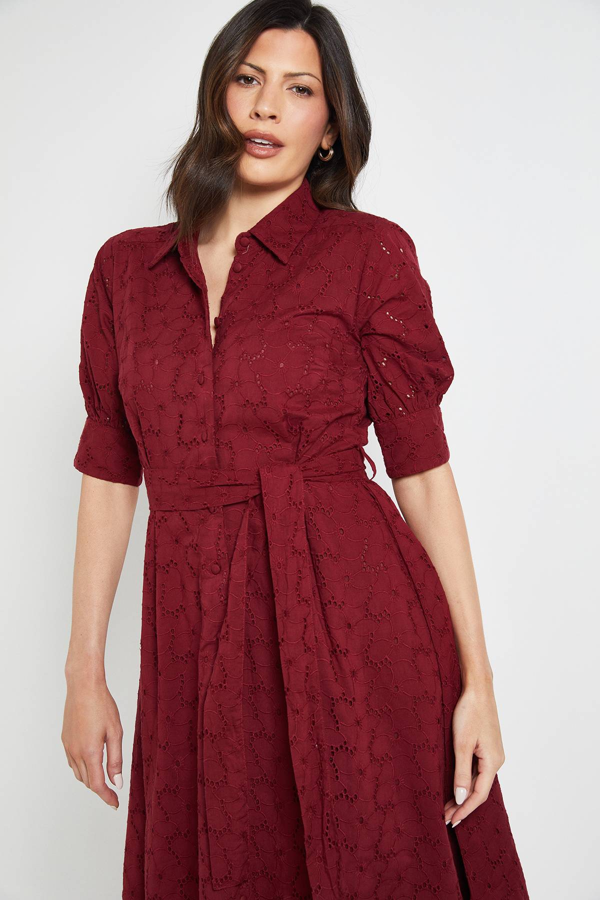 Wallis Robe Chemise Broderie Anglaise D'été