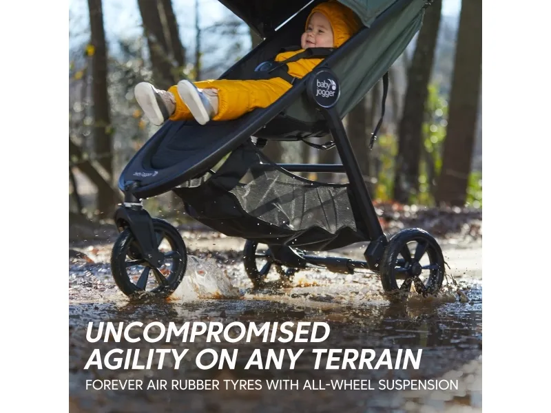 Baby Jogger city mini GT2, Baldakin, Terrængående klapvogn, Ethvert køn, Hollow-out wheels, Sammenfoldelig, Sort