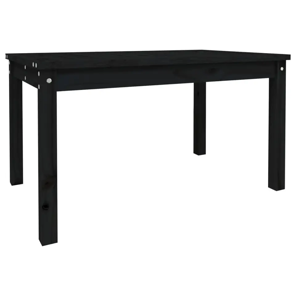 vidaXL - Tuintafel - Zwart - Massief grenenhout - 82.5 x 50.5 x 45 cm
