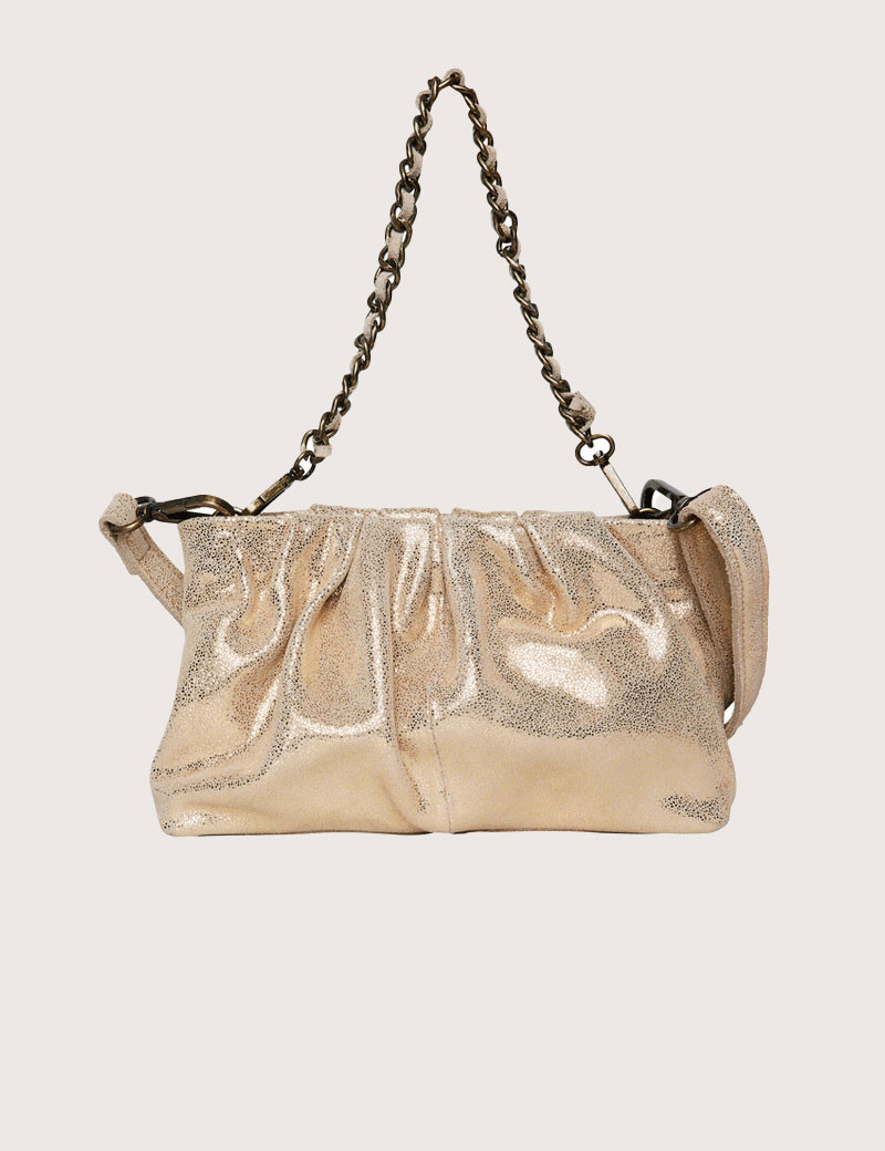 PIECES SAC À MAIN SUENNA SUÈDE CROSS BODY DORÉ