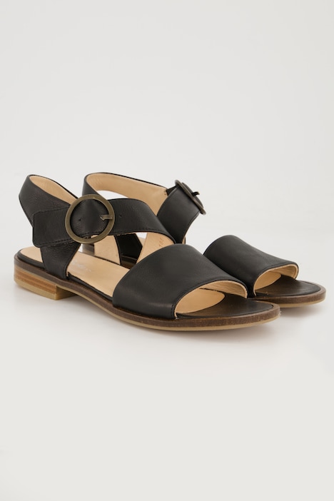 Leder-Sandaletten, Schnallen, Weite H