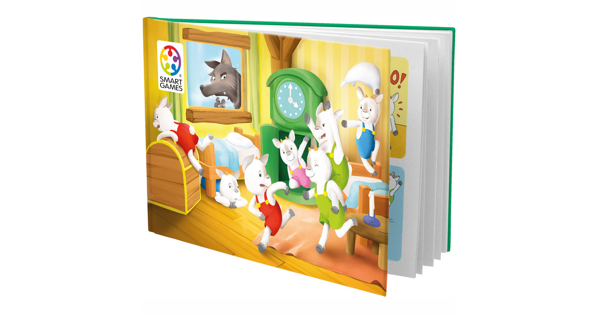SmartGamesDe Wolf & De 7 Geitjes Denkspel  (Nederlands, 1 speler, Vanaf 3 tot 7 jaar, 48 opdrachten)