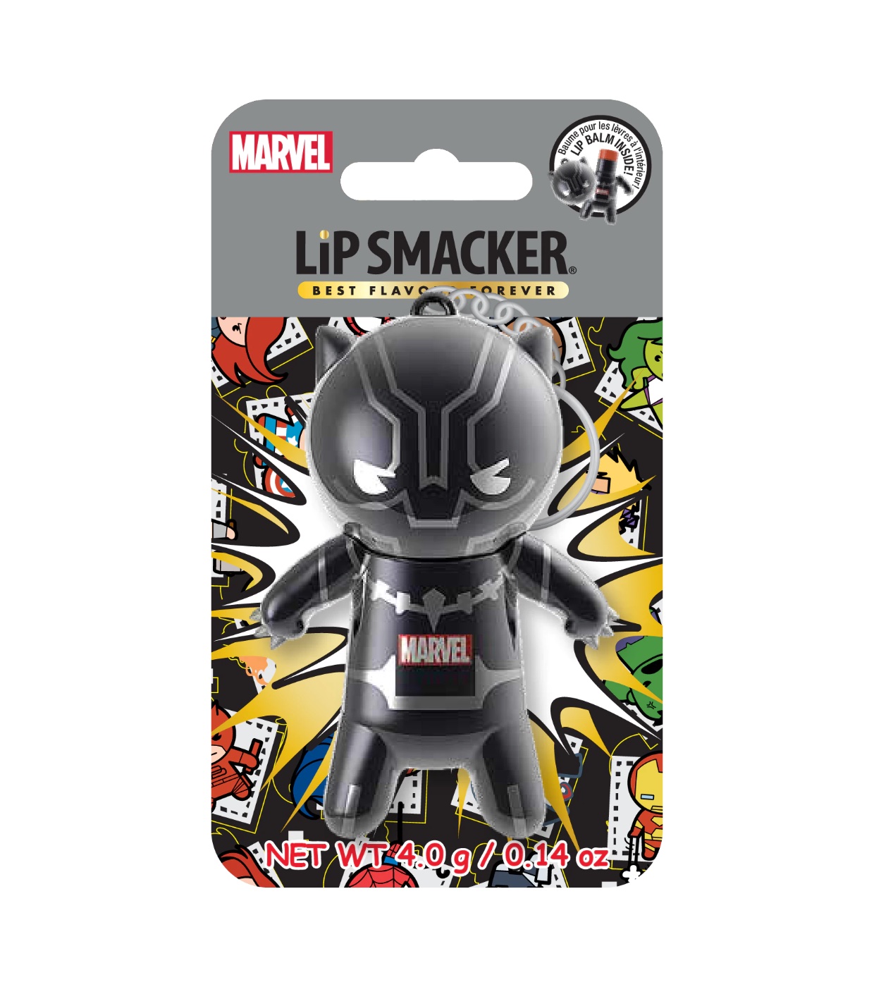 LipSmacker - *Marvel* - Protetor labial e chaveiro Pantera Negra