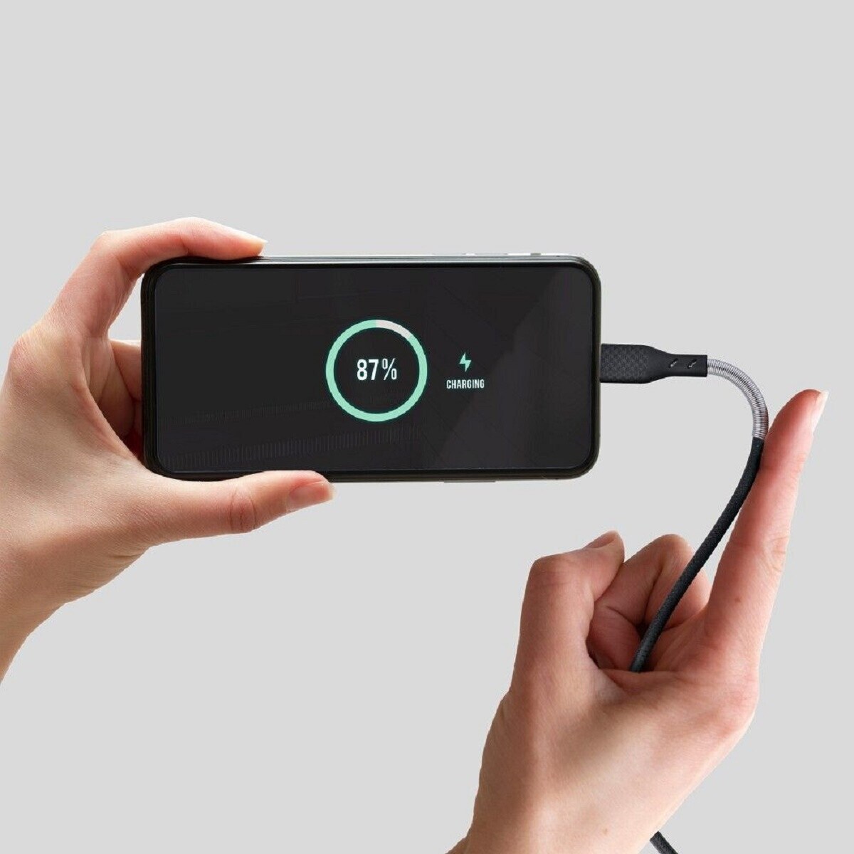Carbon Ladekabel USB zu Micro 2,4A CB-03A zum Aufladen