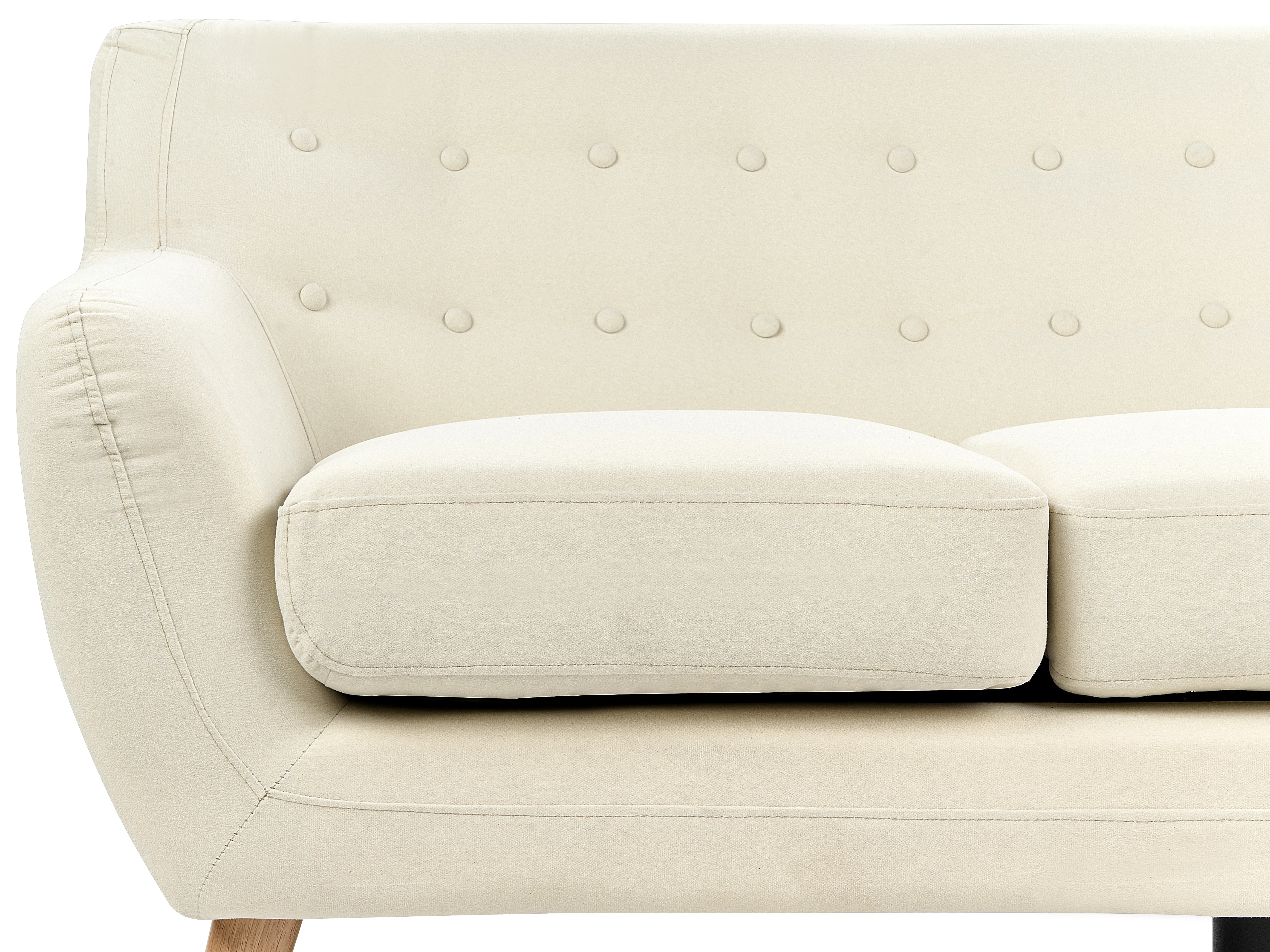 Bank 3-zits MOTALA Stof Lichtbeige