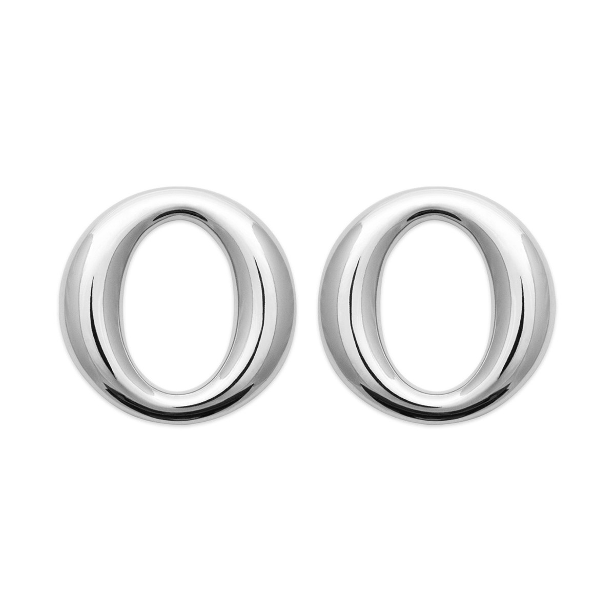 Boucles d'oreilles Brillaxis cercle argent rhodié