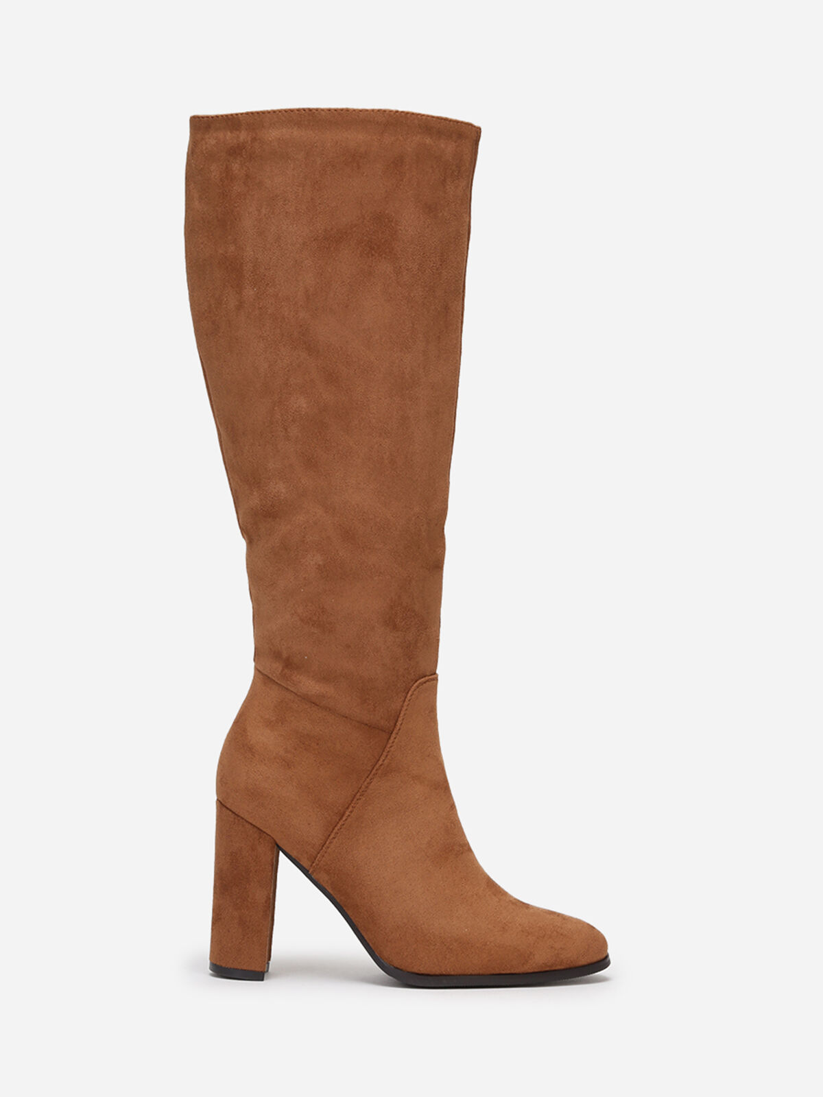 Bottes en suédine style rétro- Camel