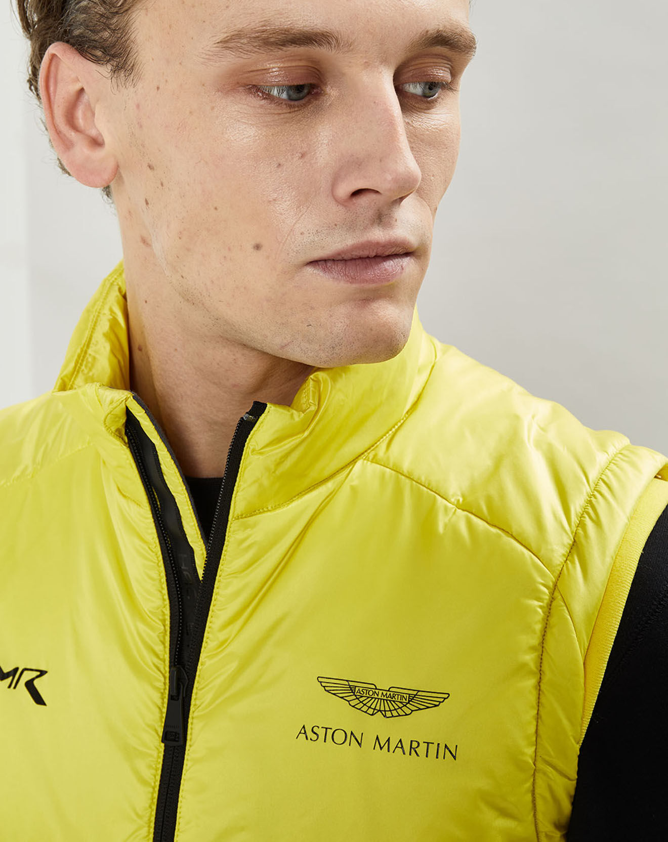 Hackett London Doudoune sans manches Aston Martin Racing jaune clair