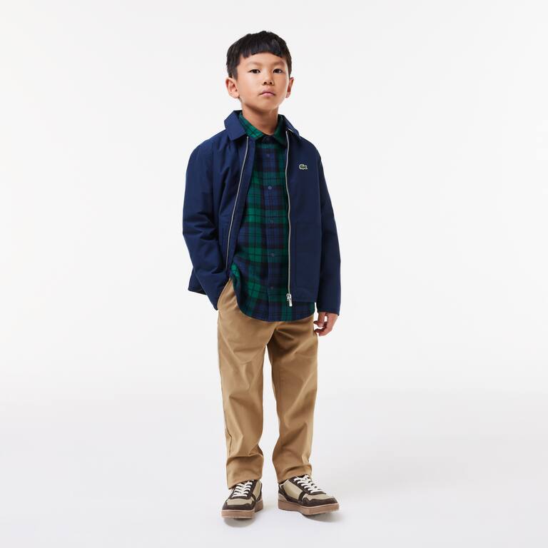 Pantalon chino garçon Lacoste en gabardine de coton stretch Pantalons & Shorts - Beige - Lacoste - Garçon