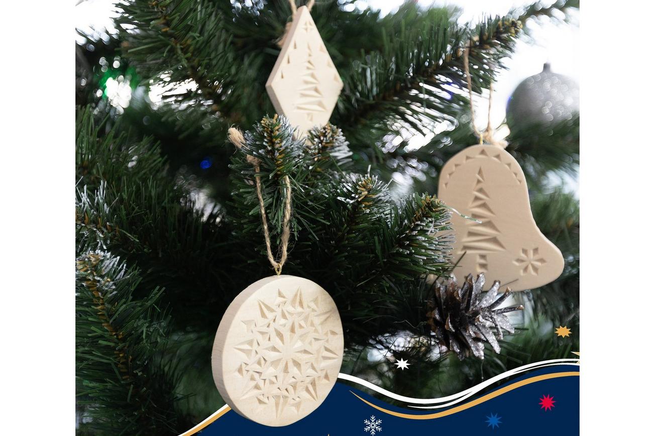 BeaverCraft DIY13 Chip Carving Kit Christmas Ornaments, houtsnijset