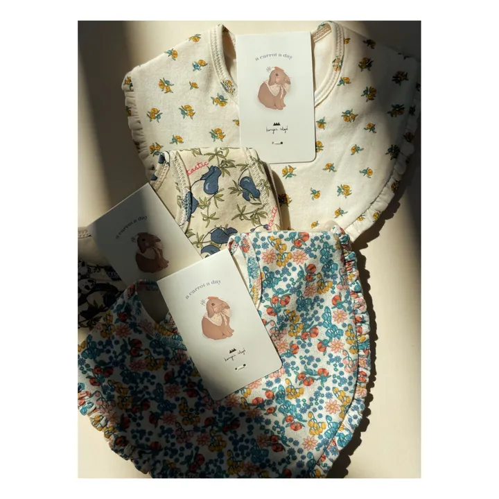 Konges Sløjd Bavoirs bandana à volants Peonia- Set de 2