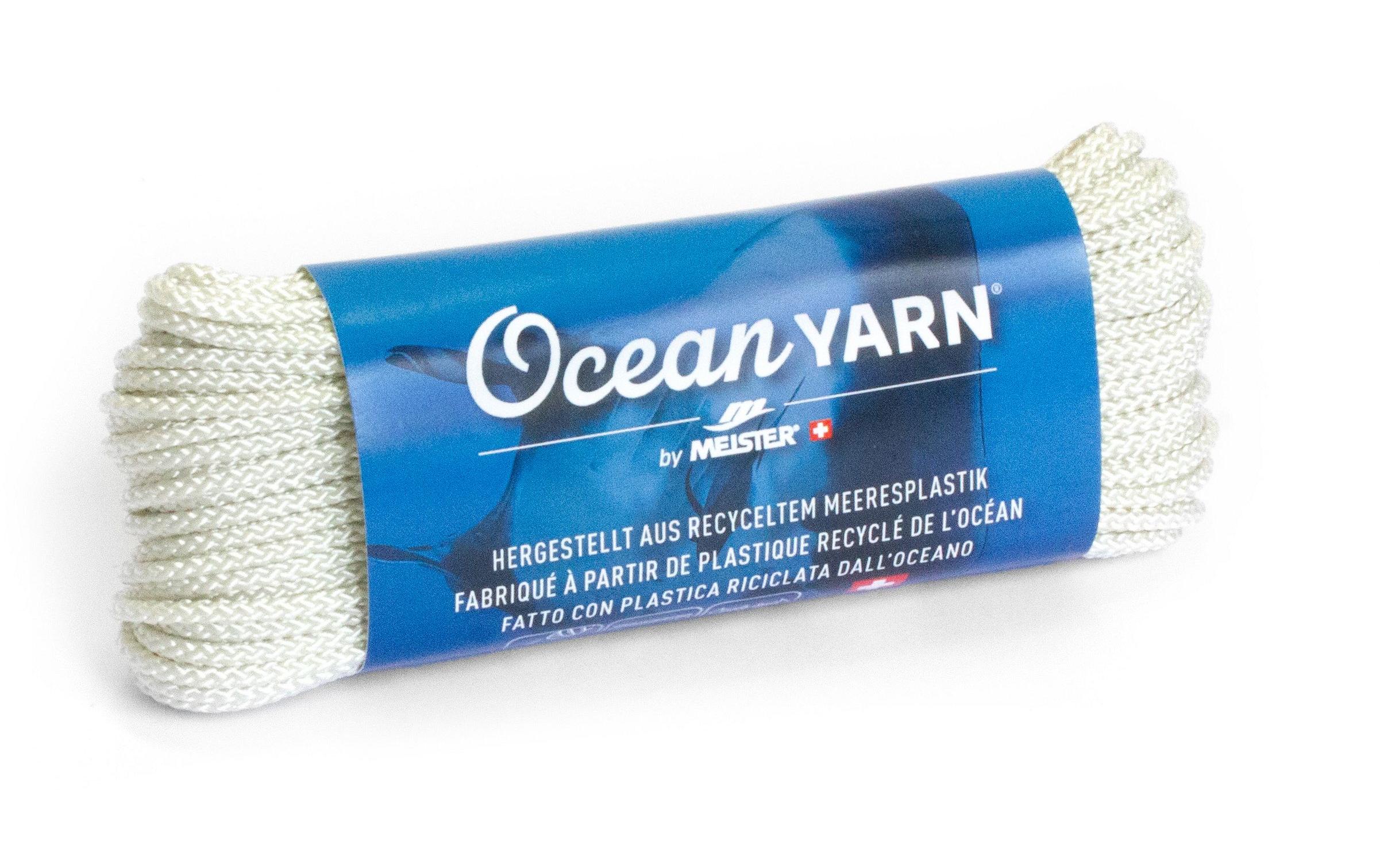 Seil OceanYarn Ø 2 mm, 20 m, 80 kg, WeissSeilbund Kordel aus recyceltem Kunststoff
