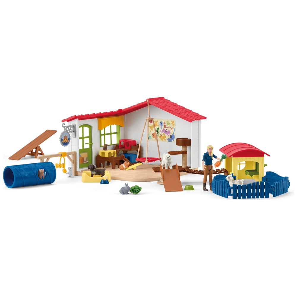 Schleich Farm World 42607 Haustierhotel-Set