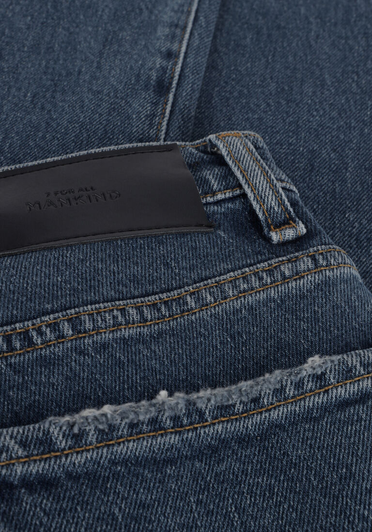 7 FOR ALL MANKIND blauwe 7 for all mankind straight leg jeans logan stovepipe blaze with raw cut hem