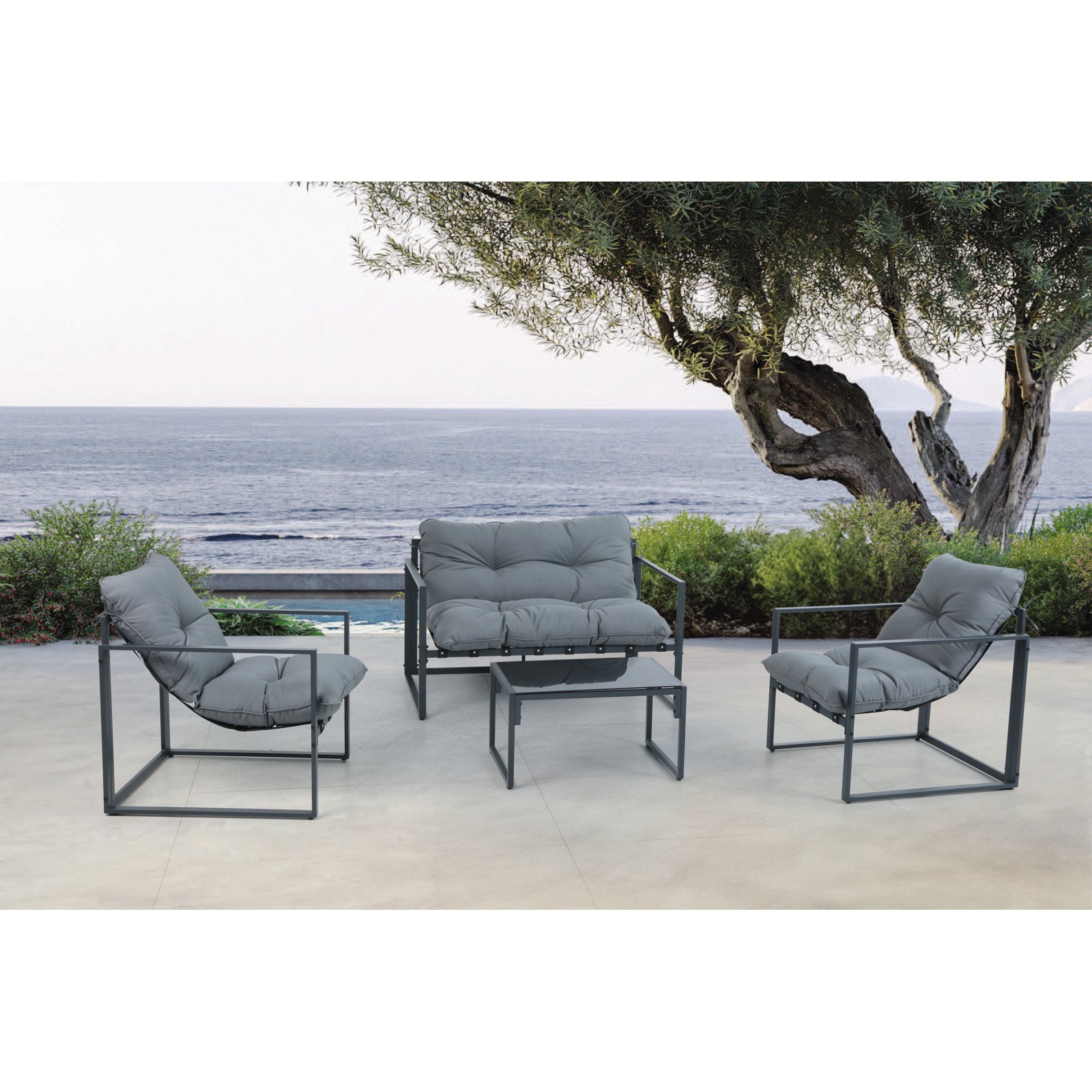 Gartenlounge Albandy anthrazit