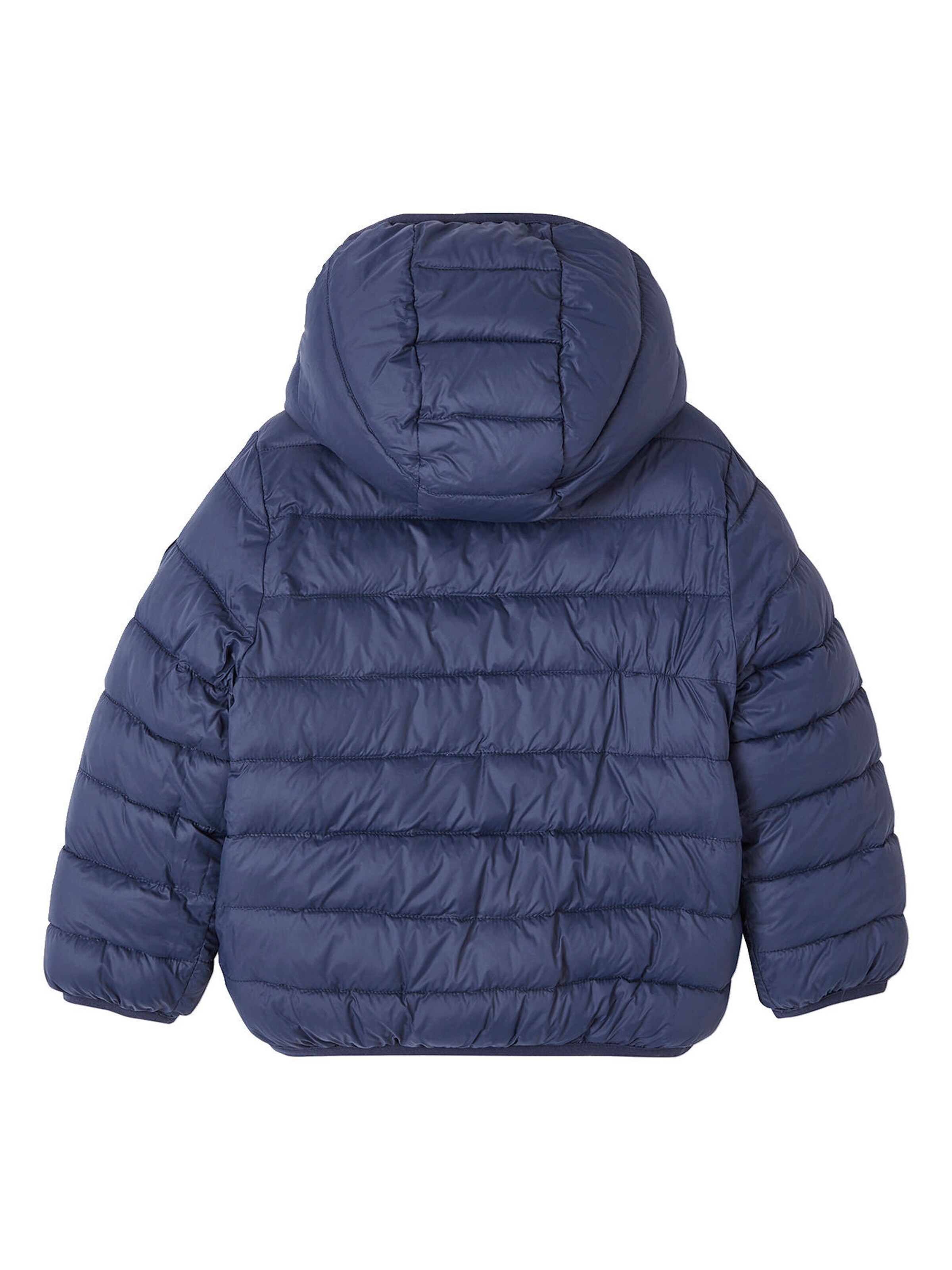 Vertbaudet Wendbare Mädchen Light-Steppjacke, Kapuze, Recycling-Polyester nachtblau