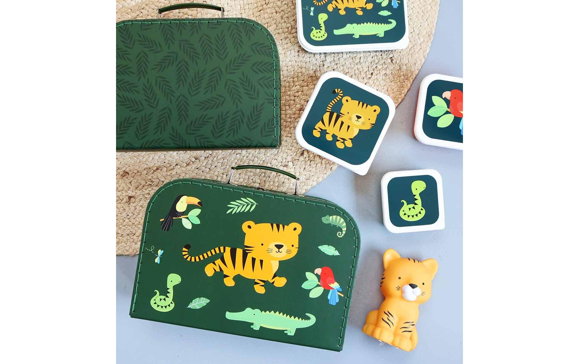 Spielzeugkoffer Jungle Tiger 2er SetKofferset zum Aufbewahren von Spielzeug
