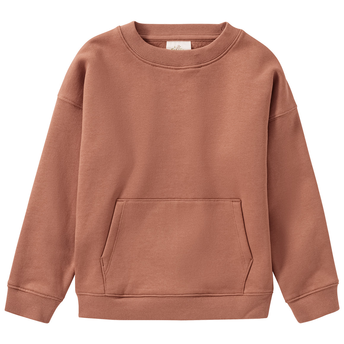Topolino Pure Collection Jungen Sweatshirt mit Kängurutasche terracotta