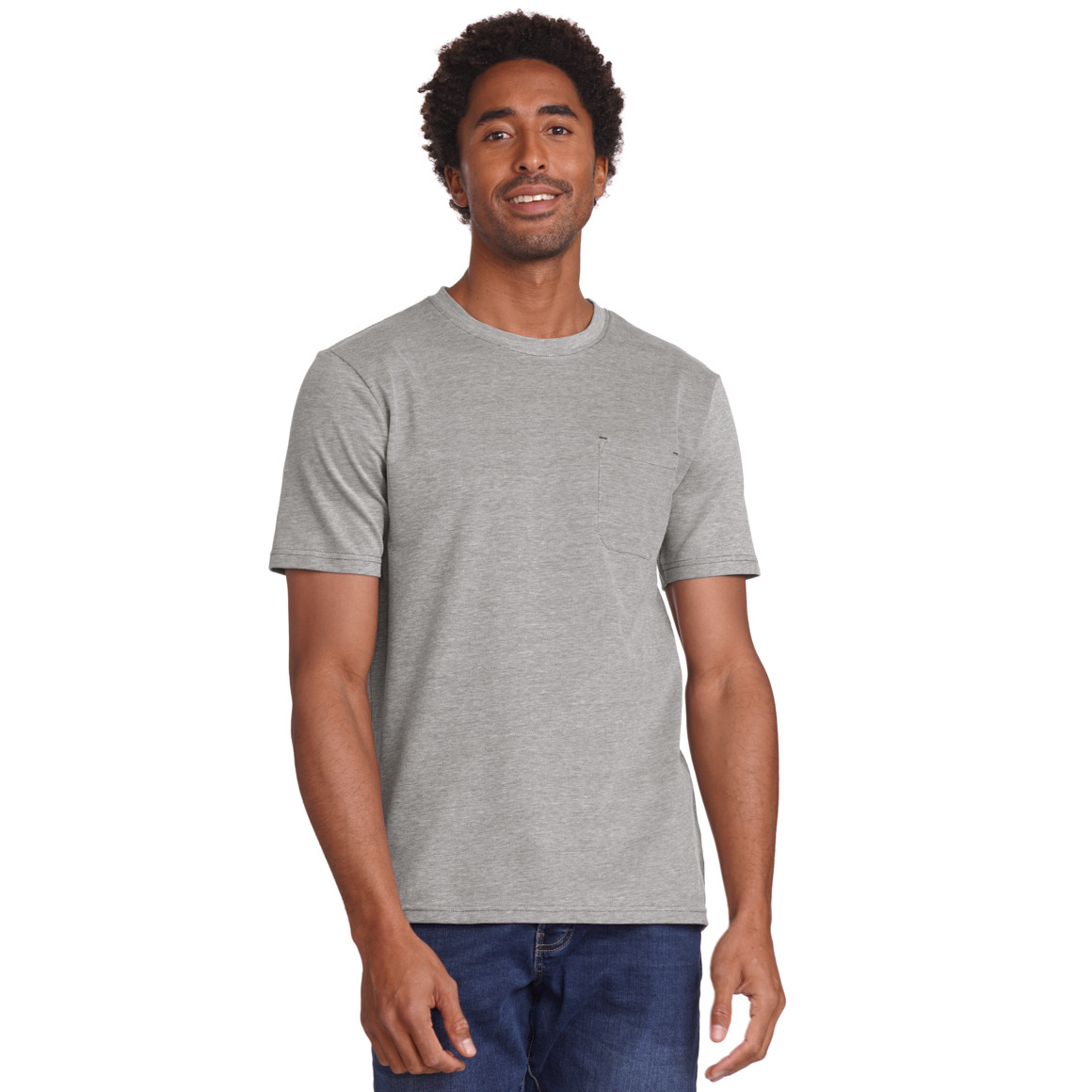 VanVaan Herren T-Shirt in Piqué-Qualität graugrün
