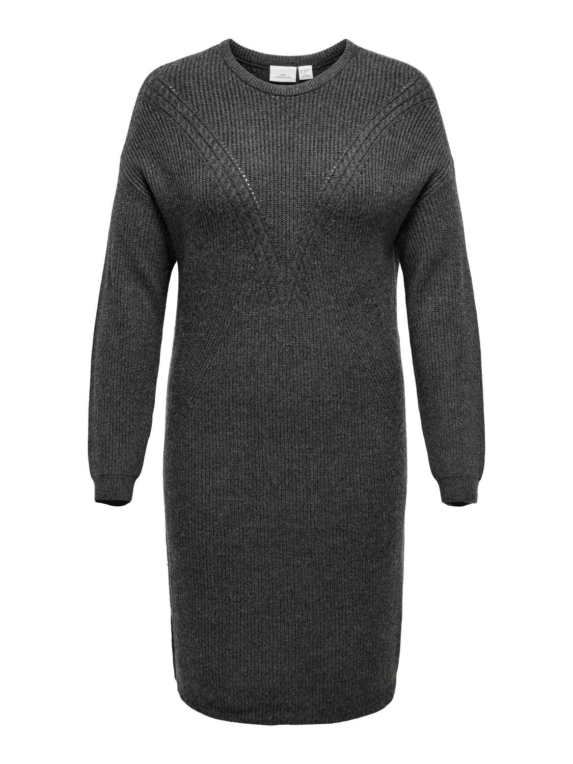 CARIBI Kurzes Kleid Dark Grey