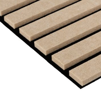 Lattenwand vilt op vilt camel  260 x 52,5 cm dikte 9 9 mm 2.73m²