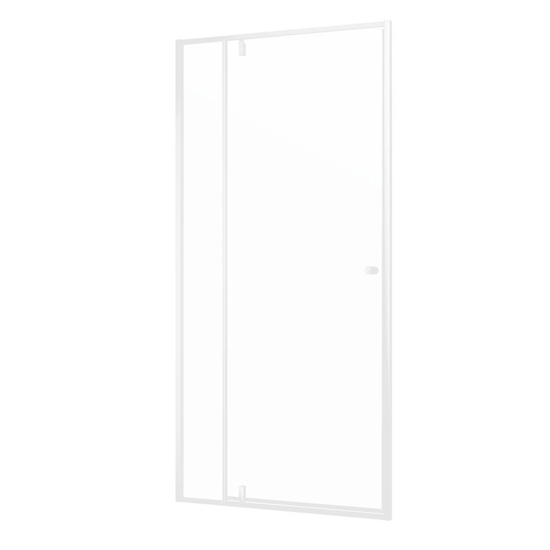 Sealskin Contour draaideur voor nis 100x200 cm, 6 mm helder veiligheidsglas met antikalklaag mat wit