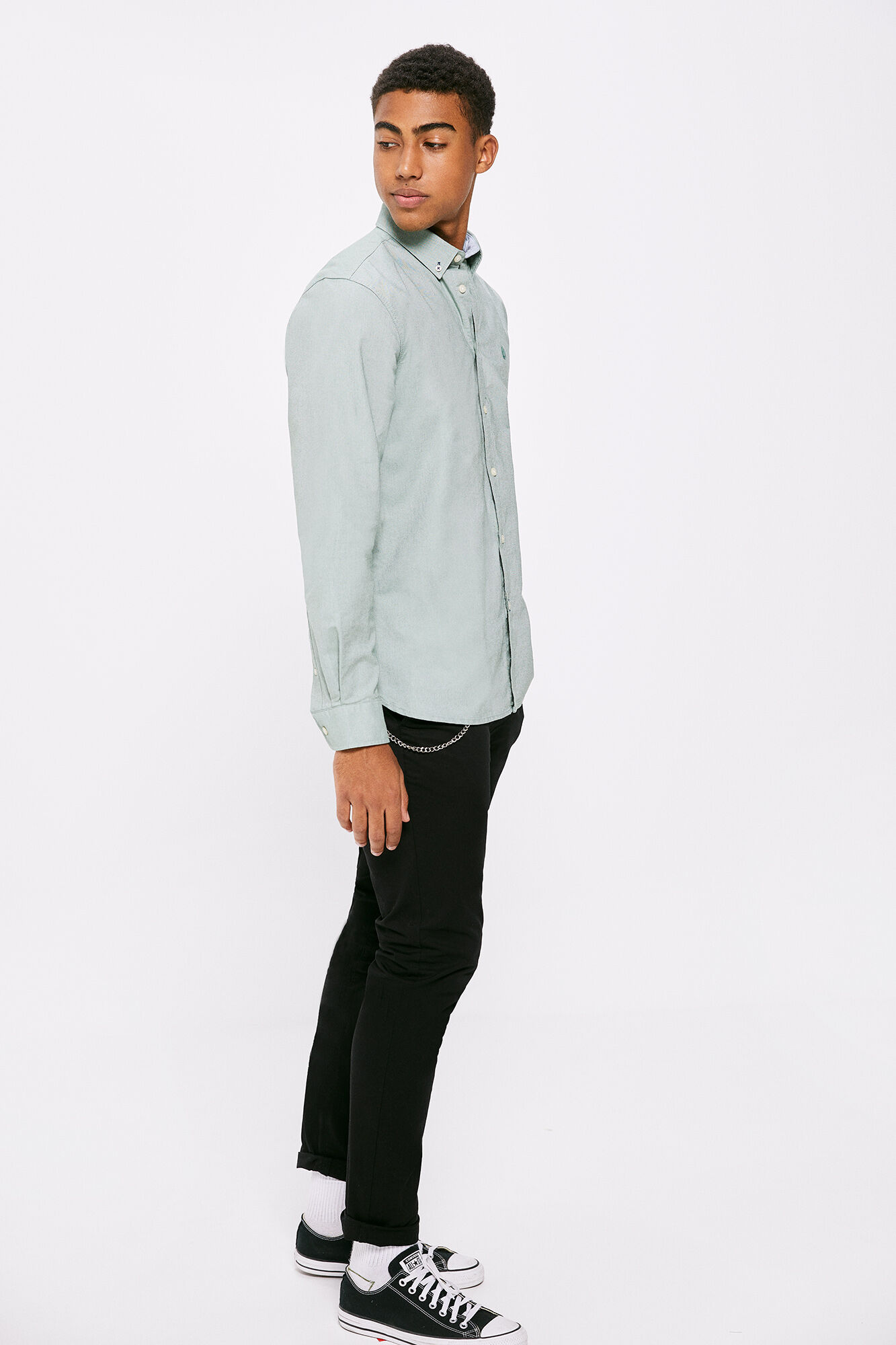 Camisa oxford cor - verde
