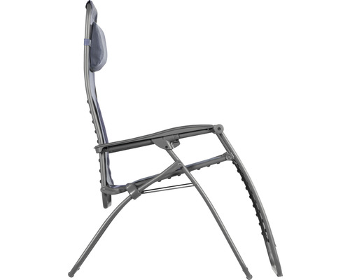 Lafuma ligstoel, 88 x 164 x 115 cm, kunststof en staal, blauw
