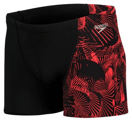 Maillot de Bain Boxer Speedo Allover V-cut Aquashort Noir Rouge