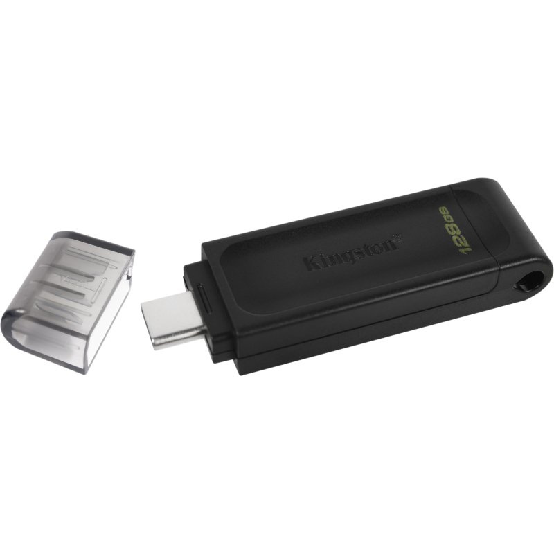 Kingston clé USB DataTraveler 70  128 Go Usb 3.2 (USB-C) Noir