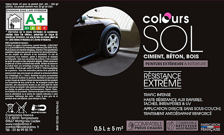 Peinture extérieure sol Colours Premium urbain satin 0,5L