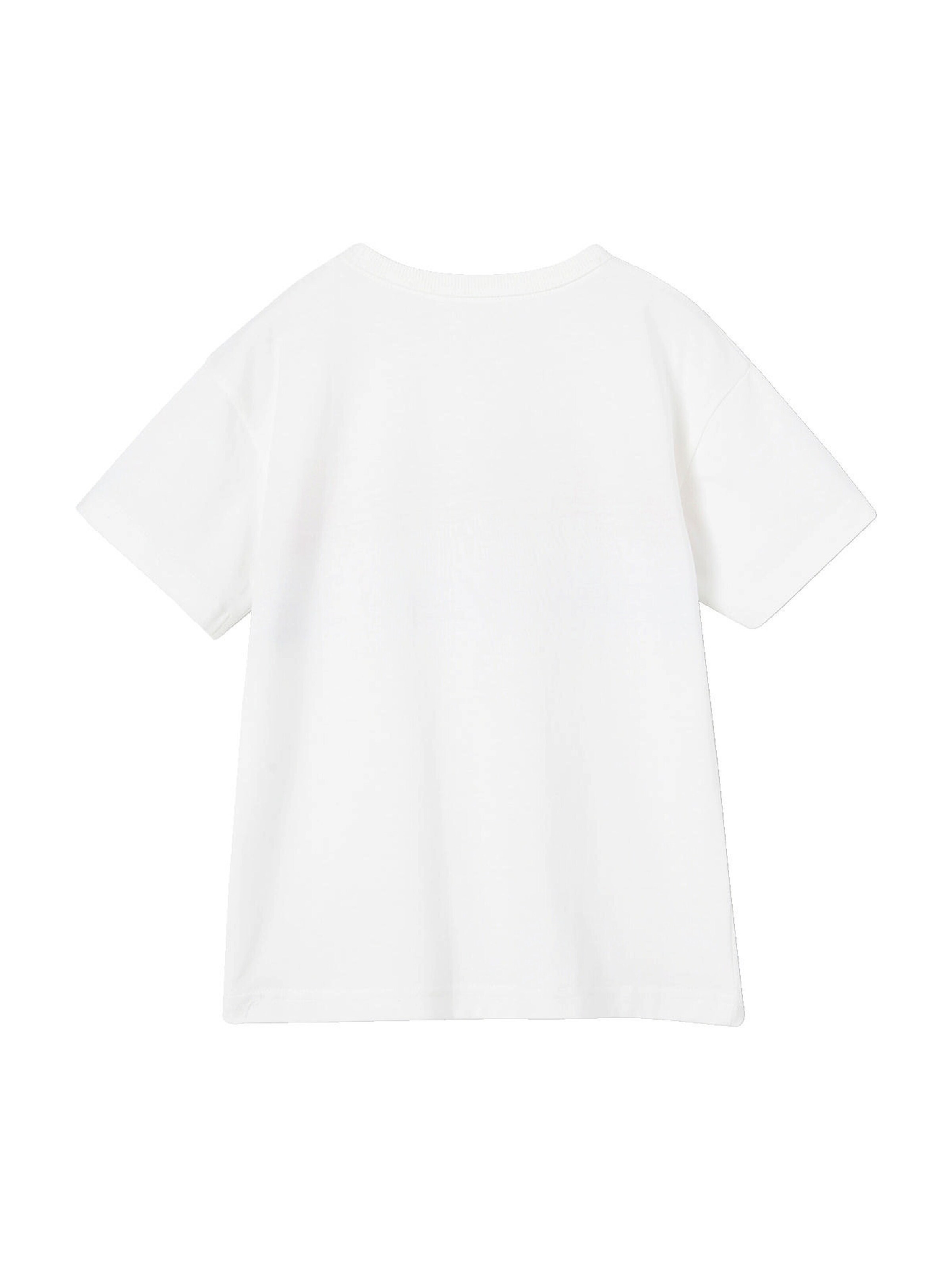 Vertbaudet Witziges Jungen T-Shirt mit Recycling-Baumwolle weiß