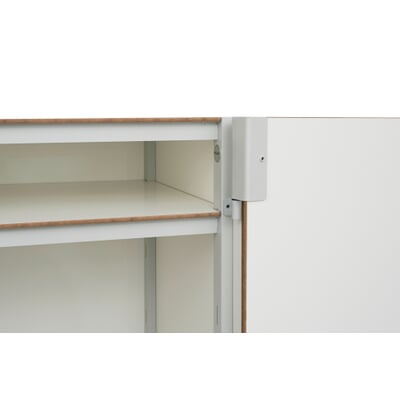 Fachboden zu Schrank P100, Weiß / RAL 7035 Lichtgrau