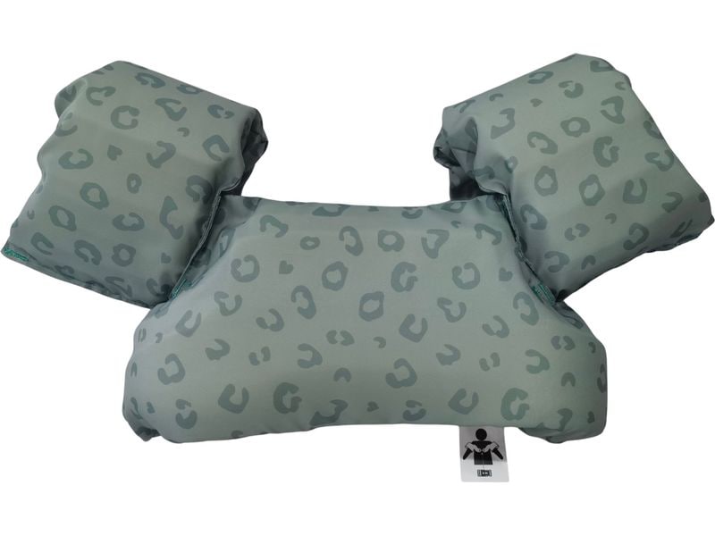 Swim Essentials Schwimmflügel Gurt 2-6 Jahre Green Leopard Pfützenspringer mit Leopard-Druck