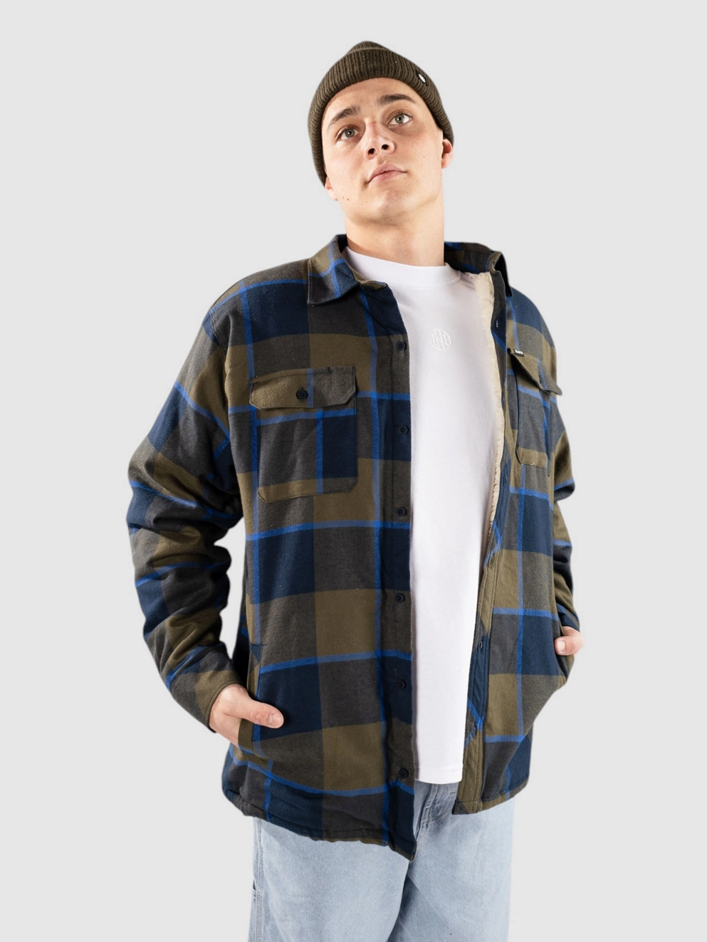 Dravus Sherpa Flannel Shirt green