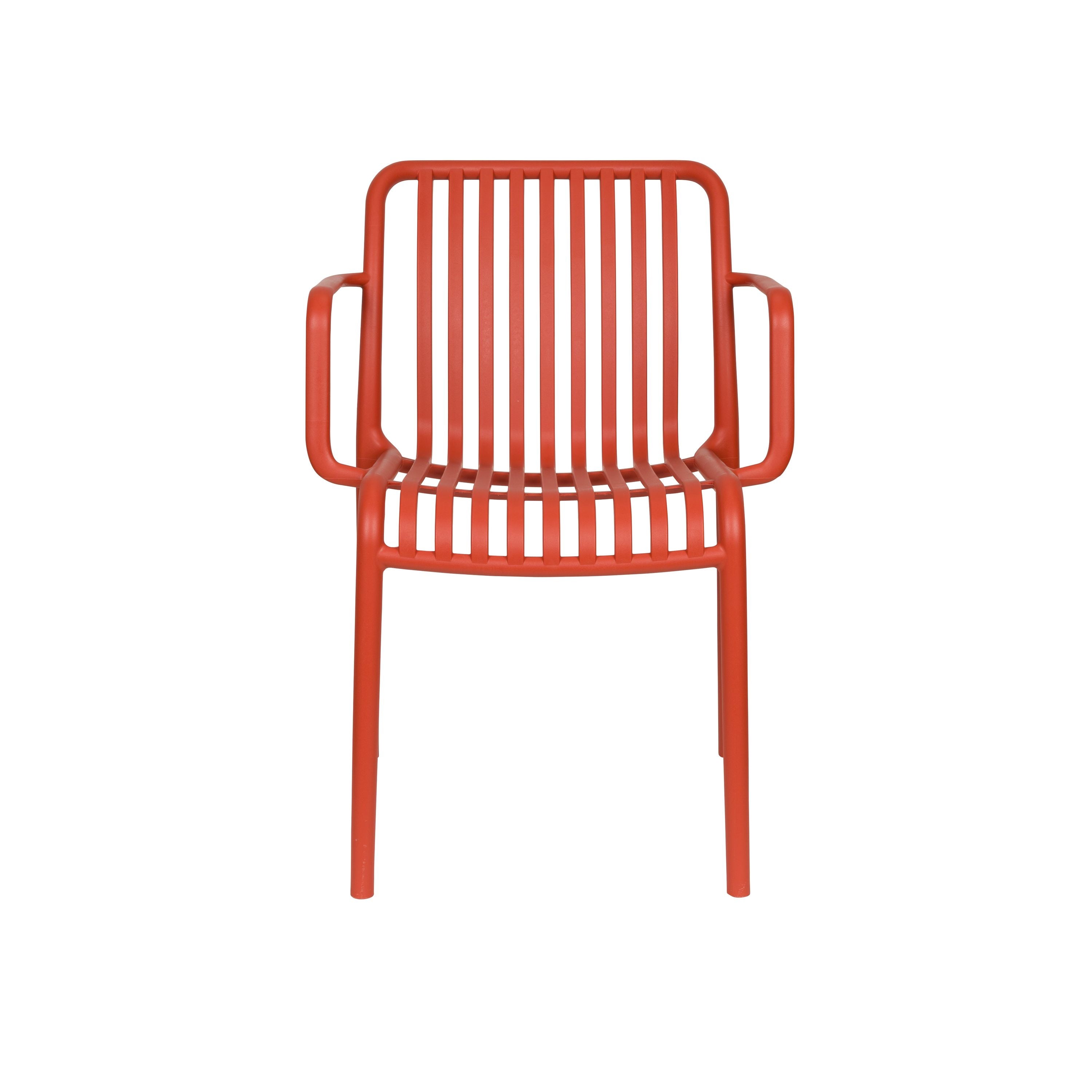 Housecraft Living Mante Tuinstoelen Terra| Rood - Set van 4