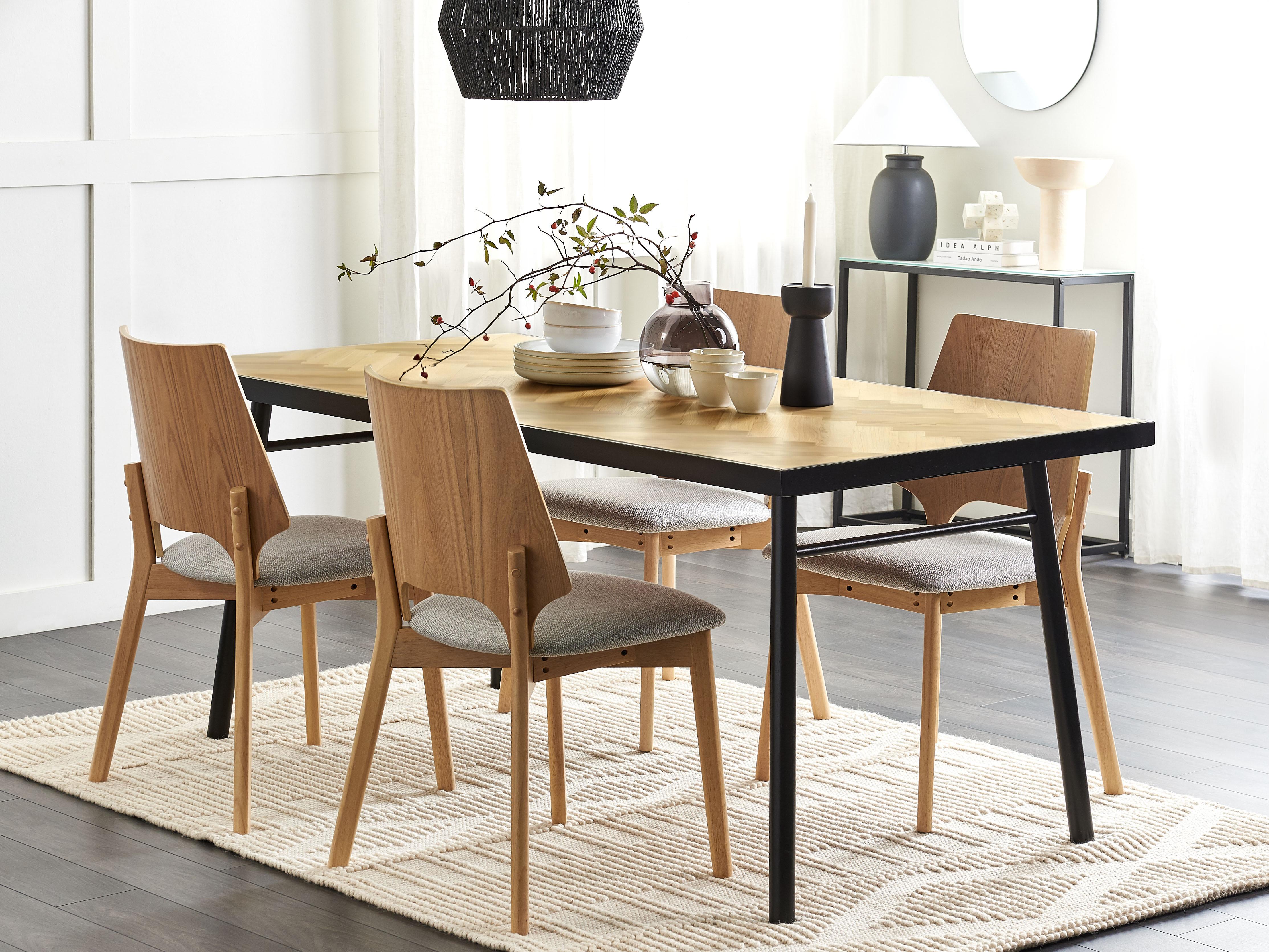 Eettafel IVORIE Licht essenhout 90 cm 180 cm