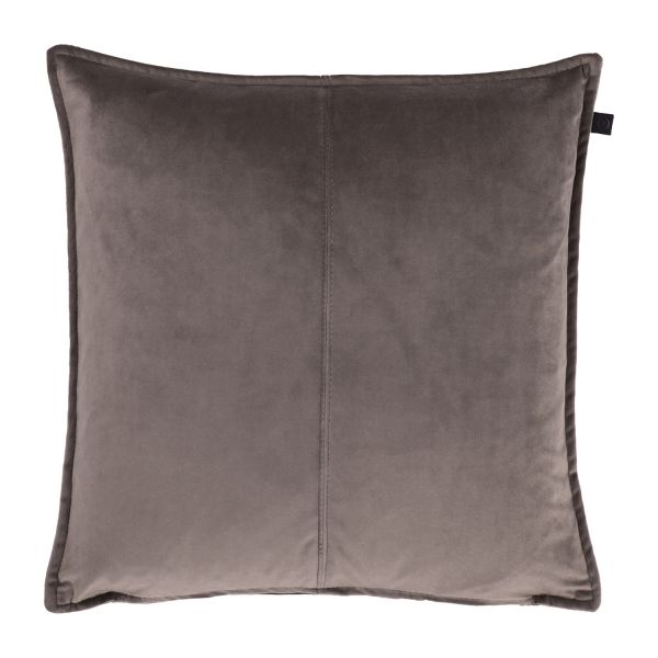 Overseas Middlestitch Kussen - 60 x 60 cm– Velours – Beige