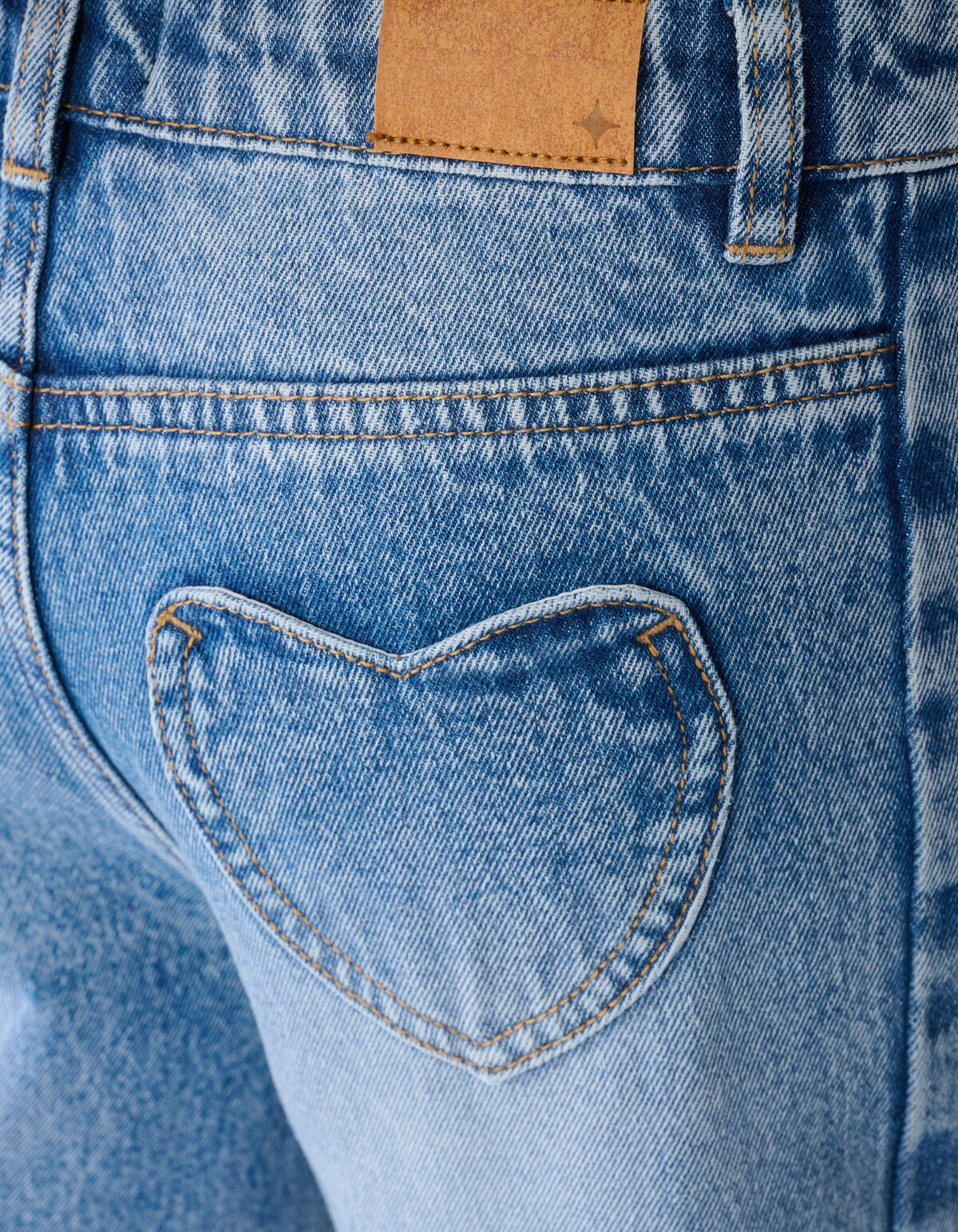 Pleated Wide Leg Fit Jeans Blauw